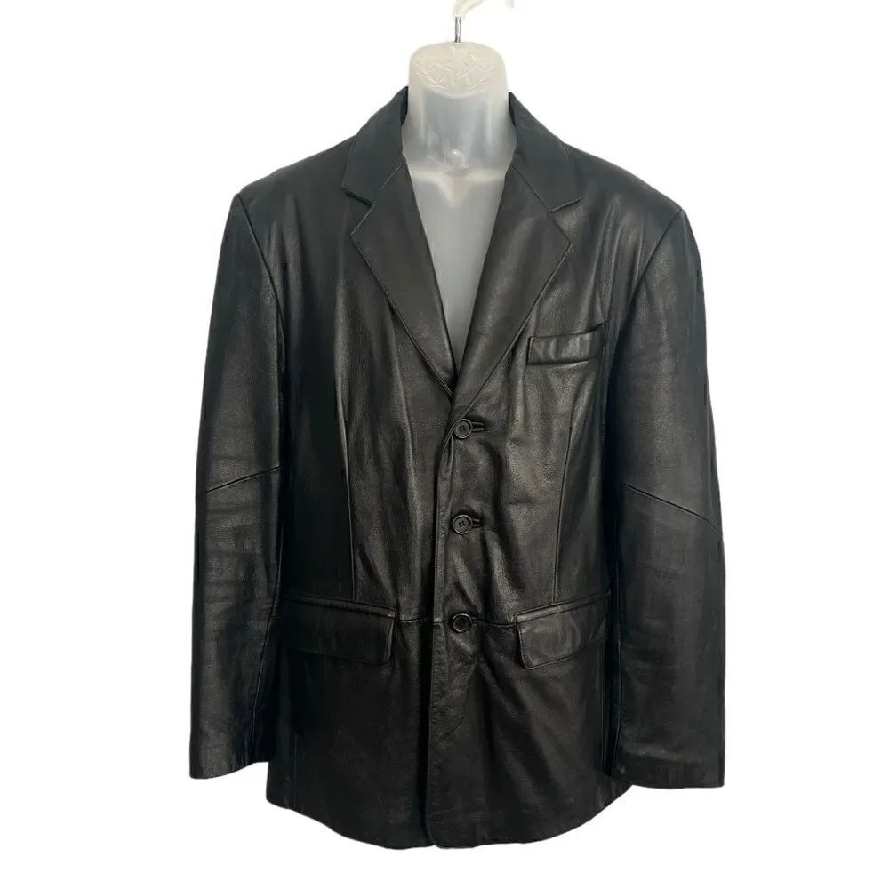 Wilson’s Vintage Men’s M Black Leather Jacket Excellent!